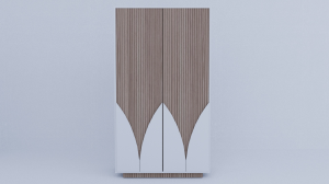 Wooden CNC Jali Work Side Wardrobe