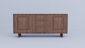 Wooden Arch Penal Design TV Unit